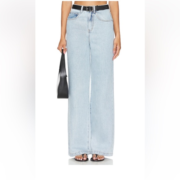 WeWoreWhat Denim - WeWoreWhat wide leg lightwash jeans